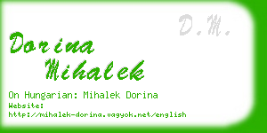 dorina mihalek business card